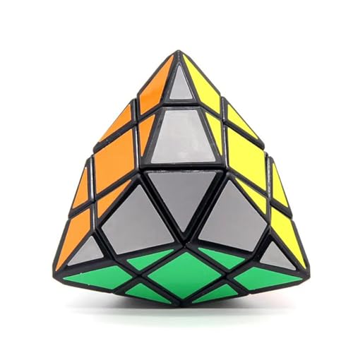 Theopractic Quadrangular 3x3 Pyramid Speed Cube, Unregelmäßige 3x3x3 Magic Cube Puzzle Spielzeug, PVC Aufkleber von Theopractic