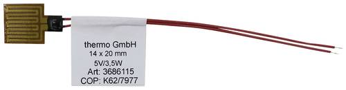 Thermo TECH Polyimid Heizfolie selbstklebend 5V 3.5W Schutzart IPX4 (L x B) 20mm x 14mm von Thermo TECH