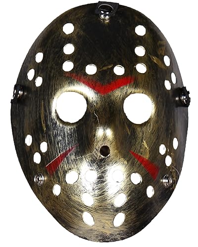 Thetru Eishockey Maske Freitag der 13." | Gold Rot - Halloween von Thetru