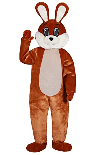 Thetru Herren Kostüm Maskottchen Osterhase Hase braun weiß Ostern Fasching von Thetru