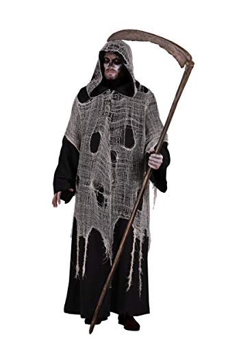 Thetru Herren Kostüm Sensenmann der Tod Robe Halloween Fasching Gr. L/XL von Thetru