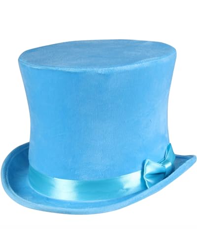 Thetru Kostüm Zubehör Zylinder Hut neon blau Karneval Fasching Gr. 59/60 von Thetru