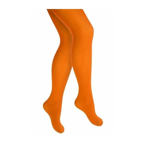 Thetru Tanz-Strumpfhose Blickdicht, orange - für Karneval, Fasching, Halloween, Party (L/XL) von Thetru