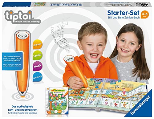 Ravensburger tiptoi Starter-Set 00803: Stift und Erste Zahlen-Buch - Lernsystem für Kinder ab 4 Jahren von ThinkFun