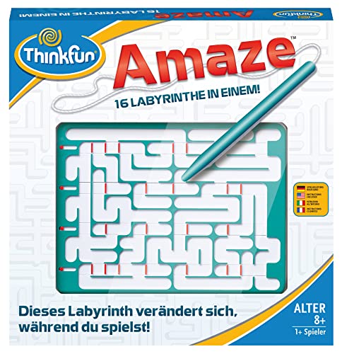 ThinkFun - 76320 - Amaze - ein sich veränderndes Labyrinth. Wer findet den Weg hinaus? Ein Knobelspiel für Jungen und Mädchen ab 8 Jahren von ThinkFun