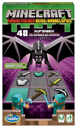 ThinkFun - 76402 - Minecraft - Das magnetische Reisespiel. Perfekt für die Reise und als Geschenk! EIN Logikspiel Nicht nur für Minecraft-Fans von ThinkFun