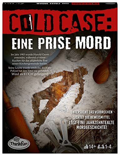 ThinkFun - 76465 - Cold Case: Eine Prise Mord. Der zweite Cold Case Krimi im eigenen Heim. Wer findet den Mörder? Ein Rätsel-Spiel für Einen oder in der Gruppe ab 14 Jahren, grün von ThinkFun