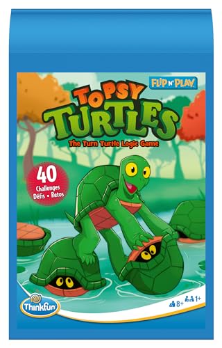 ThinkFun 76576 - Flip N' Play Topsy Turtles - das Reise-Logikspiel, für Kinder und Erwachsene ab 8 Jahren, ab 1 Spieler von ThinkFun