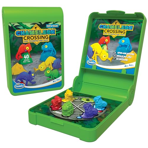 ThinkFun 76577 - Flip N' Chamäleon Crossing - das Reise-Logikspiel, für Kinder und Erwachsene ab 8 Jahren, ab 1 Spieler von ThinkFun