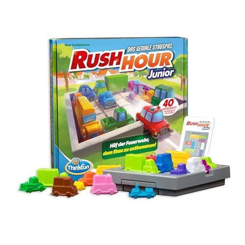 ThinkFun 76603 - Rush Hour Junior - Das bekannte Logikspiel für Kinder ab 5 Jahren. Das Stauspiel für Jungen und Mädchen. von ThinkFun