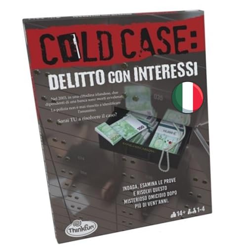 ThinkFun - Cold Case 3: Verbrechen mit Interessen, Logik- und Ermittlungsspiel für Erwachsene, 1-4 Spieler, Alter 14+ Jahre von ThinkFun