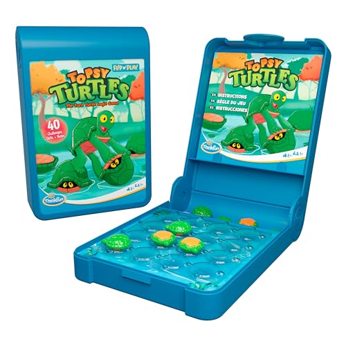 ThinkFun Flip N' Play: Topsy Turtles Reise-Logikspiel für Roadtrips, Flugzeugfahrten und Urlaub von ThinkFun