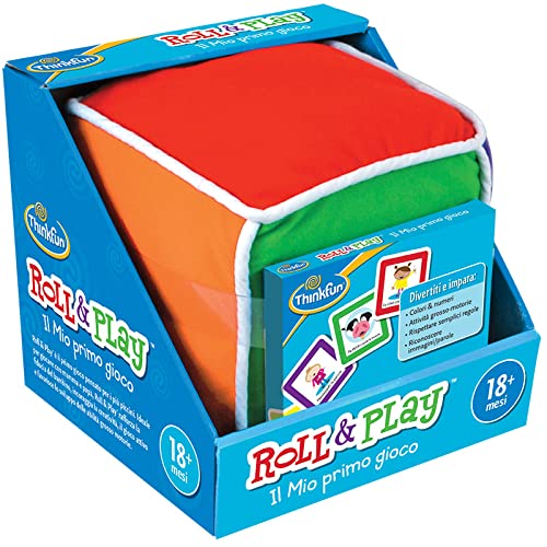 ThinkFun Ravensburger Roll&Play Soft Cube mit Kartenset, Lernspiel Mint, ab 18 Monaten, exklusiv von Amazon von ThinkFun