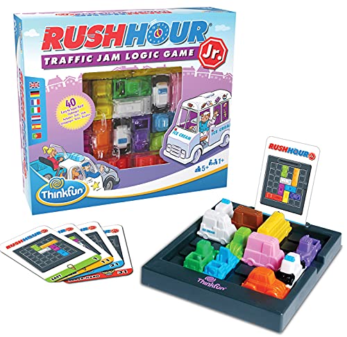 ThinkFun Rush Hour Junior – Traffic Jam Logic Brain Challenge Spiel und Stiel Spielzeug für Kinder ab 5 Jahren, 76437, Mehrfarbig von ThinkFun