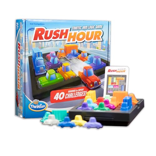 ThinkFun Rush Hour Traffic Jam Logikspiel – fesselndes STEM-Spielzeug für Kinder ab 8 Jahren, verbessert Denk- und Planungsfähigkeiten, über 20 Auszeichnungen, seit über 20 Jahren vertrauenswürdiger von ThinkFun