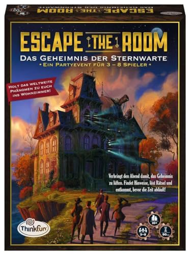 ThinkFun - 76313 - Escape The Room: Das Geheimnis der Sternwarte. Löst die Rätsel und enkommt der Sternwarte! EIN perfektes Escape-Spiel für Einsteiger! von ThinkFun