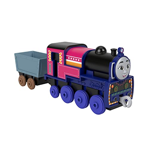 Thomas die kleine Lokomotive Ashima Schiebelokomotive aus Metall, Die-Cast Zug mit Kristallen und Zubehör zum Spielen mit der Eisenbahn, Spielzeug für Kinder, 3+ Jahre, HNN20 von THOMAS & FRIENDS