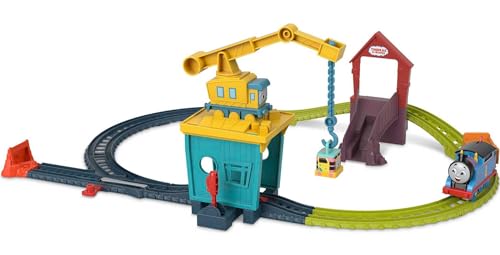 Fisher-Price HDY58 - Thomas & Friends Reparatur-Freunde Zug- und Schienenset mit motorisierter Thomas-Lokomotive, Spielzeug für Vorschulkinder ab 3 Jahren von THOMAS & FRIENDS