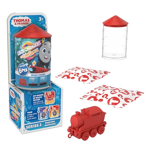 Thomas & seine Freunde Mystery Spielzeugzüge Sammlung aus Color Reveal Loks mit Farbwechsel und Überraschungsfracht für Kinder ab 3 Jahren, HNP80 von THOMAS & FRIENDS