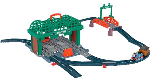 Thomas & Friends HGX63 - Thomas & Friends Knapford Station Eisenbahn-Set, 2-in 1-Spielset und Aufbewahrungskoffer, Spielzeug für Vorschulkinder ab 3 Jahren von THOMAS & FRIENDS