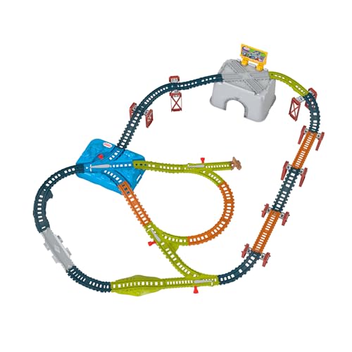 Thomas & seine Freunde Spielzeugeisenbahn Schienenset, Connect & Build-Eimer, 34-teiliges Erweiterungsset für Die-Cast-Loks und batteriebetriebene Loks, ab 3 Jahren, HNP81 von THOMAS & FRIENDS