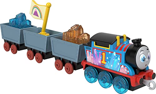 Thomas & Friends Spielzeugzug aus Metall Druckguss Crystal Cargo Adventure Thomas Engine mit Frachtwagen und Teilen für Kinder im Vorschulalter ab 3 Jahren von THOMAS & FRIENDS