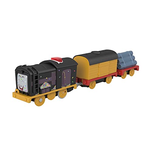 THOMAS & FRIENDS Sprechender Diesel-Spielzeugzug mit Geräuschen und Sätzen, UK-Englische Version, batteriebetriebener motorisierter Motor mit Tender, HNN85 von THOMAS & FRIENDS