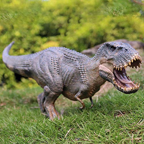 Großer Tyrannosaurus Rex, Tyrannosaurus Rex Tiermodell, Beweglicher Mund, Dinosaurierspielzeug für Kinder (Hellgrau) von Thonlai