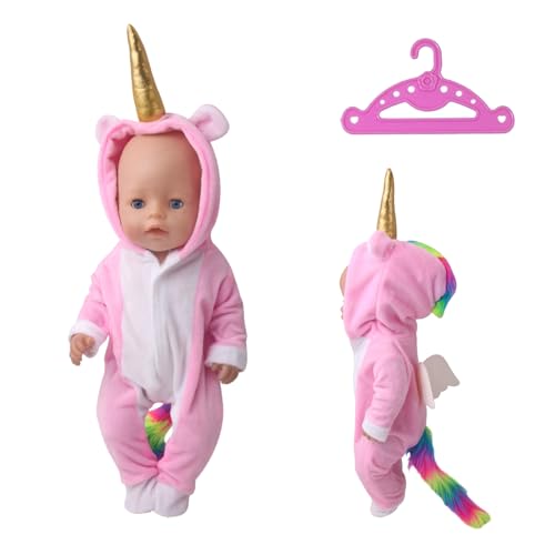 Thoquene Einhorn Anzug für 35-45 cm Baby Puppen von Thoquene