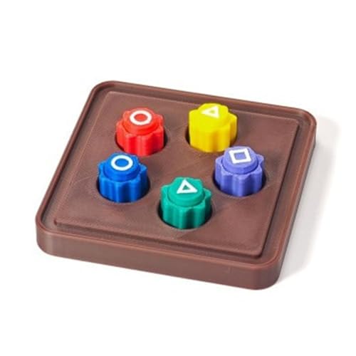 Threegoat Gonggi traditionelles Koreanisches Spielspiel Gonggi Jack Jack Stein-Kieselstein-Set,Gonggi Jack Stone Pebbles Set (5pcs+Base) von Threegoat