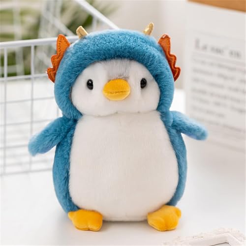 Threegoat Pinguin Stofftier Plüschtier, Kuscheltier Plüschpuppen Pinguin, 20cm Stofftier Schmusetier Geschenk für Jungen Mädchen Babys (Blau) von Threegoat