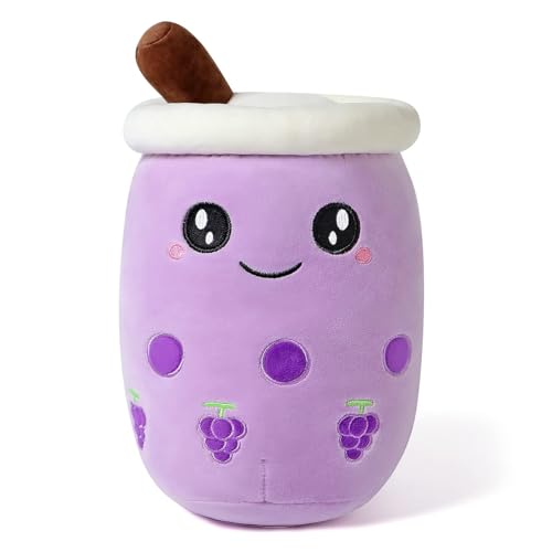 Threegoat Plüschtier Boba Tea Kuscheltier Stofftier Kawaii Bubble Tea Plüsch, Plüschkissen Spielzeug, Milchtee Teetasse Kissen Puppe Wurfkissen, Schmusetier Geschenk für Kinder Mädchen Jungen von Threegoat