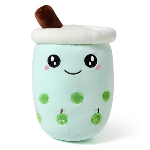 Threegoat Plüschtier Boba Tea Kuscheltier Stofftier Kawaii Bubble Tea Plüsch, Plüschkissen Spielzeug, Milchtee Teetasse Kissen Puppe Wurfkissen, Schmusetier Geschenk für Kinder Mädchen Jungen von Threegoat