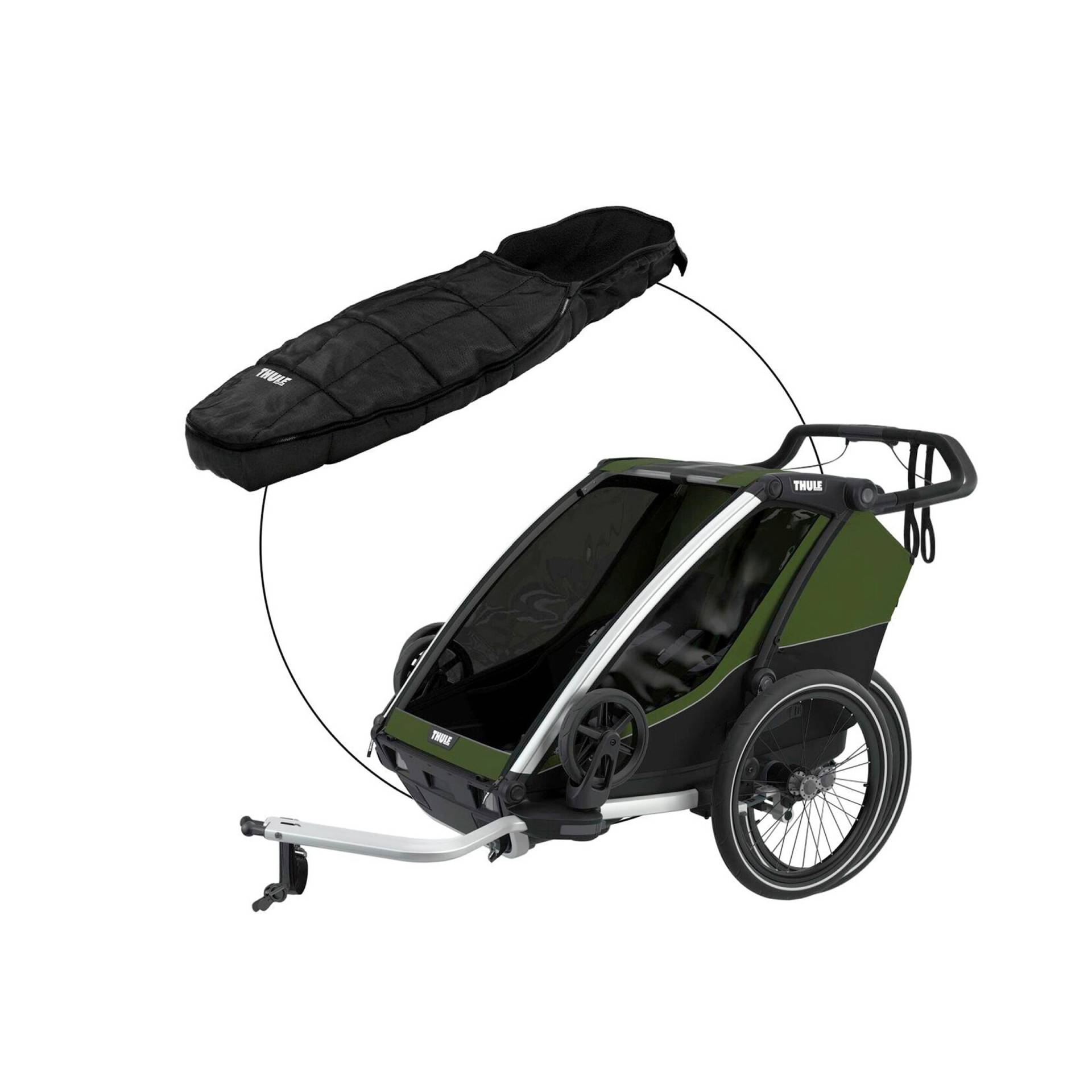 Thule Fahrradanhänger Chariot Cab 2 inkl. Fußsack Sport Bundle von Thule