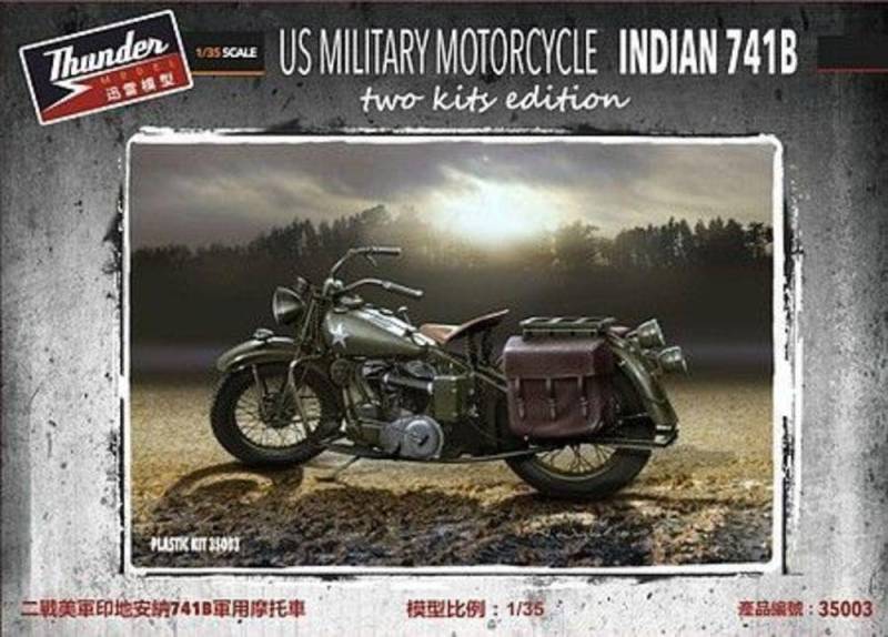 US Military Motorcycle Indian 741B (Two kits in box) von Thundermodels