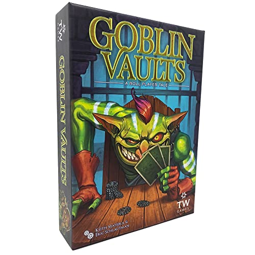 Thunderworks Games Goblin Vaults Spiel, Strategiespiel zum Bieten und Kartenplatzieren, ab 14 Jahren, Familienspiel für 1-5 Spieler, 30-45 Minuten, hergestellt von Thunderworks Games