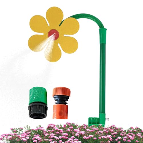 Crazy Daisy Sprinkler, Gartentanz Blumensprinkler, Sonnenblume Daisy Yard Lawn Sprinkler mit Spike, Gartenbewässerungsinstrument, Garten Daisy Sprinkler Pfahl, für Pflanzenblume Bewässerung von Tiajingzi