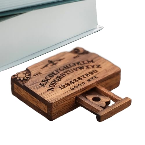 Miniatur Spirit Board, Heiliger Geist Brett Alphabet Halloween-Dekorationen, Holz Ouija Boards Miniaturen mit Planchetten, Tragbares Ouija-Brett-Spiel Für Schlafzimmer Dekoration Miniatur Spirit Board, Heiliger Geist Brett Alphabet Halloween-Dekorationen, Holz Ouija Boards Miniaturen mit Planchetten, Tragbares Ouija-Brett-Spiel Für Schlafzimmer Dekoration von Tiajingzi
