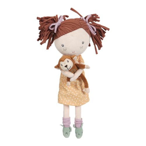 Little Dutch 4526 Stoffpuppe Kuschelpuppe Puppe - Sophia mit AFFE (35 cm) von Little Dutch