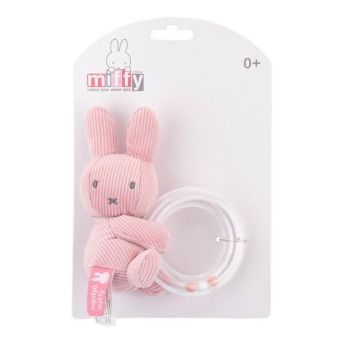 Miffy Rib Rassel Pink Baby von Tiamo