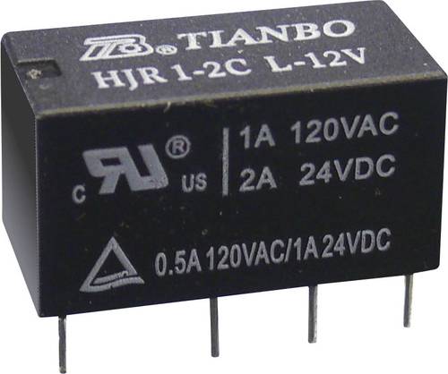 Tianbo Electronics HJR1-2C-L-05VDC Printrelais 5 V/DC 2A 2 Wechsler von Tianbo Electronics