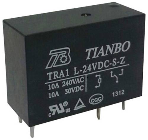 Tianbo Electronics TRA1 L-24VDC-S-Z Printrelais 24 V/DC 12A 1 Wechsler von Tianbo Electronics