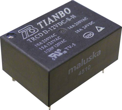 Tianbo Electronics TRCD-L-12VDC-S-H Printrelais 12 V/DC 16A 1 Schließer von Tianbo Electronics