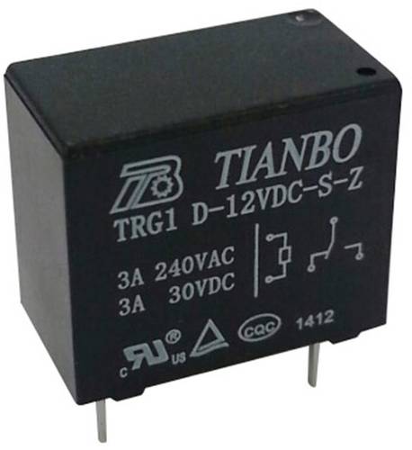 Tianbo Electronics TRG1 D-12VDC-S-Z Printrelais 12 V/DC 5A 1 Wechsler von Tianbo Electronics