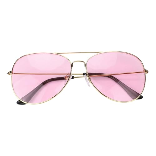 TiaoBug Damen Polizistin Mütze mit Brille Set Polizeimütze Sonnenbrille Polizei Hut Kapitän Hut Cop Cap Polizei Cosplay Zubehör Fasching Karneval Rosa Brille One Size von TiaoBug