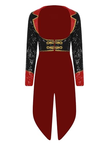 TiaoBug Damen Zirkusdirektor Kostüm Militärischer Frack Revers Pailletten Blazer Anzug Jacke Weihnachten Gehrock Halloween Fasching Verkleidung Schwarz 3XL TiaoBug Damen Zirkusdirektor Kostüm Militärischer Frack Revers Pailletten Blazer Anzug Jacke Weihnachten Gehrock Halloween Fasching Verkleidung Schwarz 3XL von TiaoBug