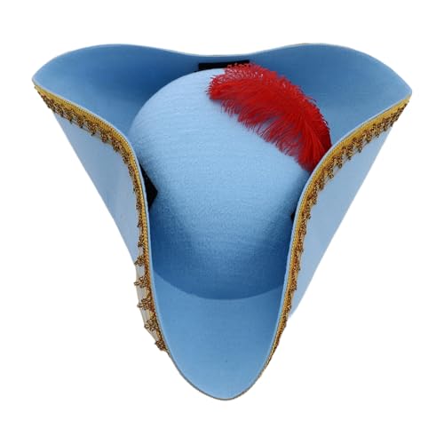 TiaoBug Erwachsenen-Kolonial-Dreispitzhut – Piratenkostüm-Hüte – Kapuzenhut mit abgenutzter Krempe TiaoBug Erwachsenen-Kolonial-Dreispitzhut – Piratenkostüm-Hüte – Kapuzenhut mit abgenutzter Krempe von TiaoBug