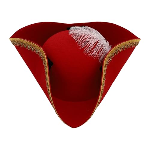 TiaoBug Erwachsenen-Kolonial-Dreispitzhut – Piratenkostüm-Hüte – Kapuzenhut mit abgenutzter Krempe TiaoBug Erwachsenen-Kolonial-Dreispitzhut – Piratenkostüm-Hüte – Kapuzenhut mit abgenutzter Krempe von TiaoBug