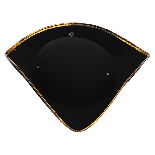 TiaoBug Erwachsenen-Kolonial-Dreispitzhut – Piratenkostüm-Hüte – Kapuzenhut mit abgenutzter Krempe TiaoBug Erwachsenen-Kolonial-Dreispitzhut – Piratenkostüm-Hüte – Kapuzenhut mit abgenutzter Krempe von TiaoBug