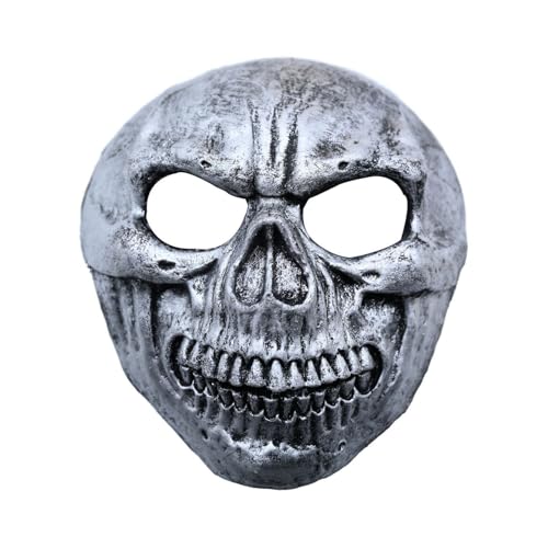 TiaoBug Halloween-Grusel-Horror-Skelett-Tier-Totenkopf-Maske Geister-Ziegenkopf-Masken Horror-Festival-Party-Requisiten Silber Einheitsgröße TiaoBug Halloween-Grusel-Horror-Skelett-Tier-Totenkopf-Maske Geister-Ziegenkopf-Masken Horror-Festival-Party-Requisiten Silber Einheitsgröße von TiaoBug